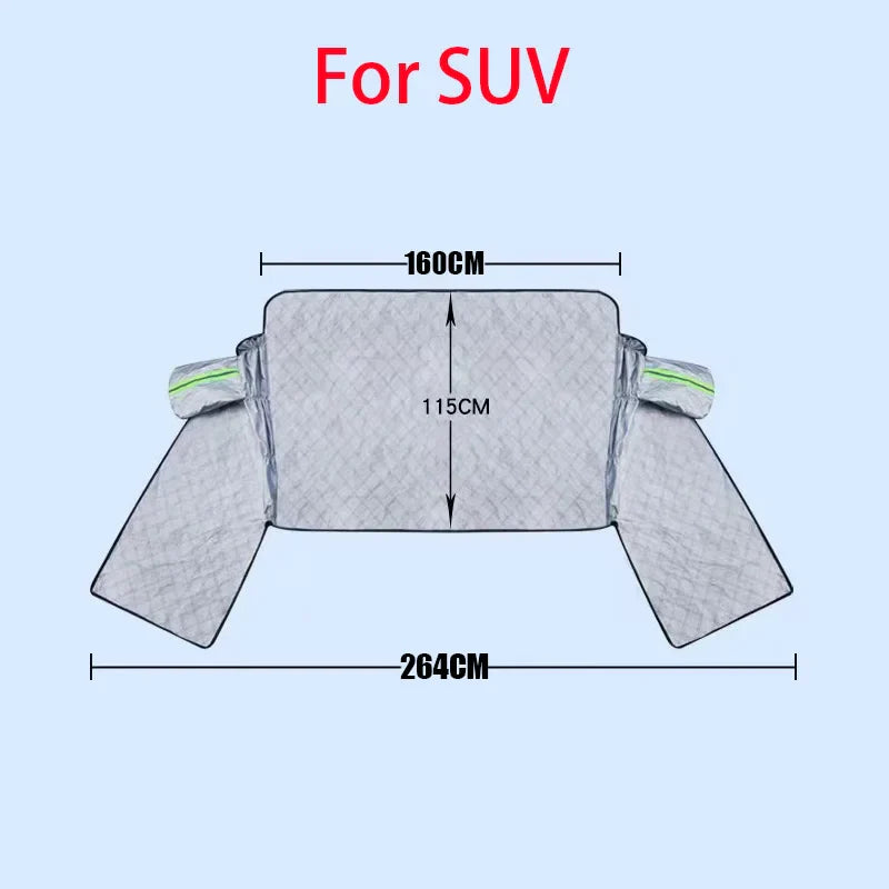 Effektive Windschutzscheibenabdeckung gegen Frost, Eis, Schnee und UV-Strahlung. Ultimativer Autoschutz.
