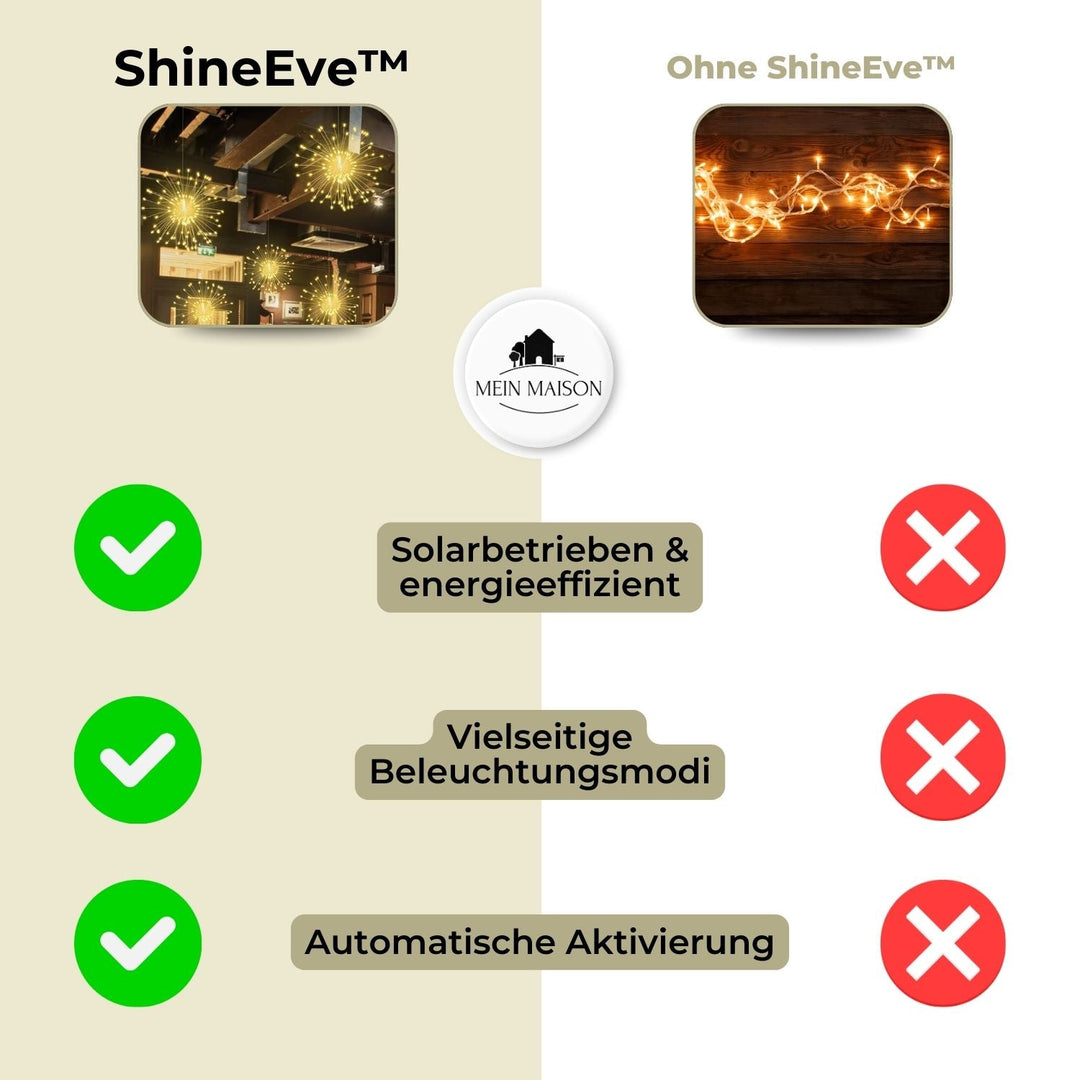 Solar Lichterkette festlich um einen Baum im Garten gewickelt. Schafft eine einladende Atmosphäre mit LED-Licht.