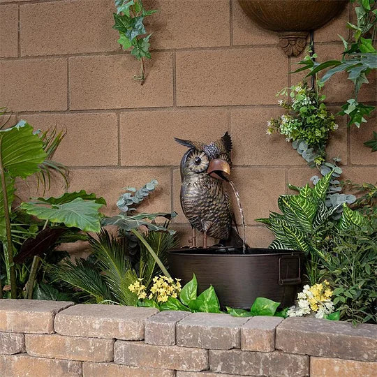 Outdoor Brunnen Tiermotiv: Beruhigendes Plätschern als Wasserspiel für Terrasse & Garten.