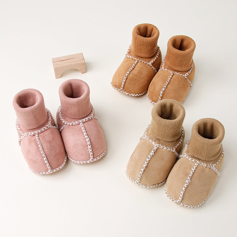Gefütterte Baby Winter Sockenschuhe für warme, sichere & bequeme Schritte. Ideal als Krabbel- & Lauflernschuh.