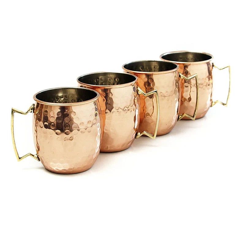 Stilvolle gehämmertes Kupferbecher, ideal als Cocktailbecher & Barzubehör für Longdrinks.