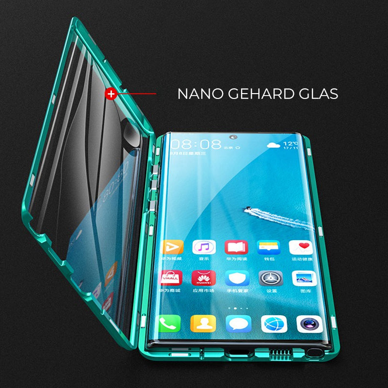 Elegante magnetische Handyhülle aus gehärtetem Glas für Samsung Galaxy S24, S23 & andere Serien. Kratzfest.