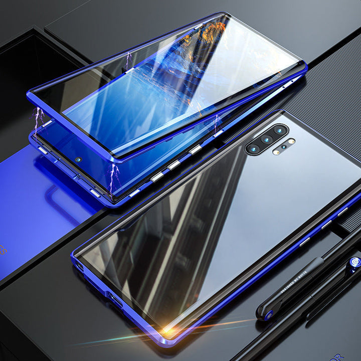 Hochwertige Glas-Handyhülle für Samsung Galaxy S23 Ultra, mit Magnetverschluss & umfassendem Schutz.