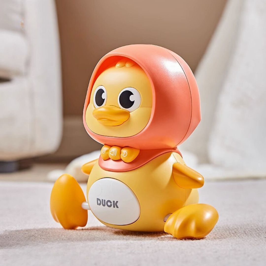 Watschelndes Enten-Spielzeugset für Kinder, elektrisch, mit Sound & Lichtern. Mama & Kind.