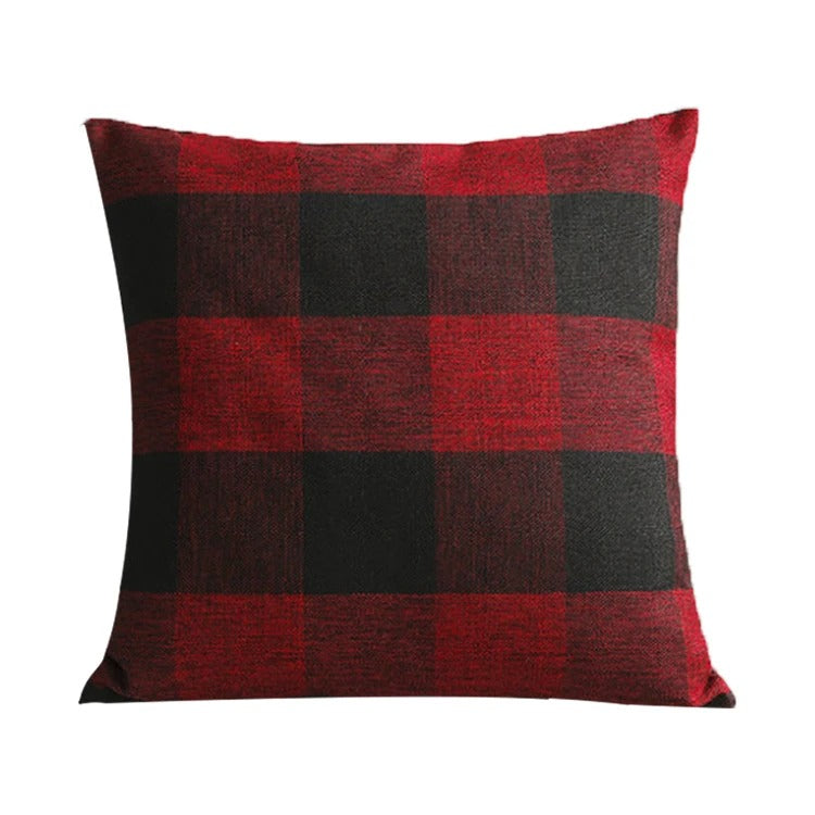 Stilvolle Herbst-Deko: karierte Kissenhülle im Landhausstil Plaid für Sofa, Zierkissen & gemütliche Akzente.