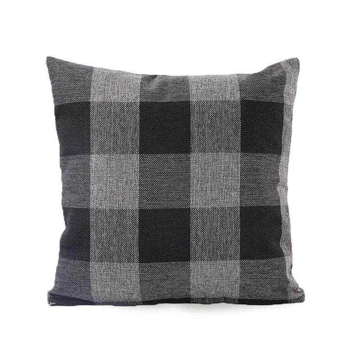 Herbstliche karierte Plaid Kissenhülle, Landhausstil, gemütlich für Heimtextilien und Dekoration.