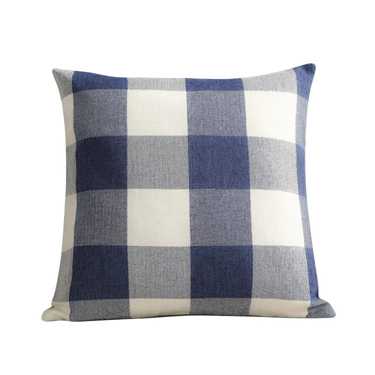 Zierkissenhülle im karierten Landhausstil, Herbst-Plaid-Muster, Dekoration für Wohn- & Schlafzimmer.