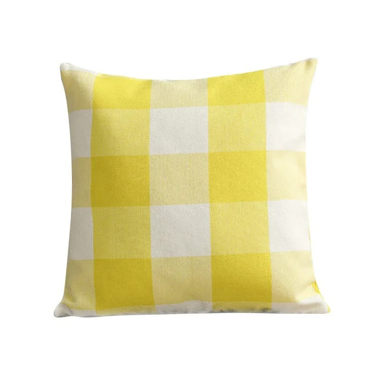 Vielseitige karierte Kissenhülle Herbst-Plaid, Landhausstil, für stilvolle Heimtextilien & Dekoration.