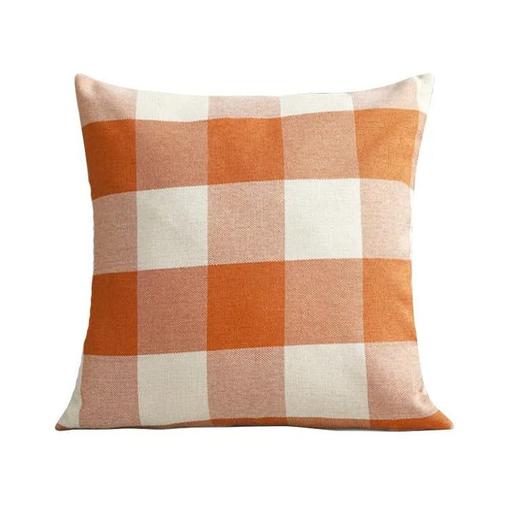 Gemütliche karierte Kissenhülle Landhausstil, Herbst-Plaid für Wohnzimmer-Dekoration und Schlafzimmer.