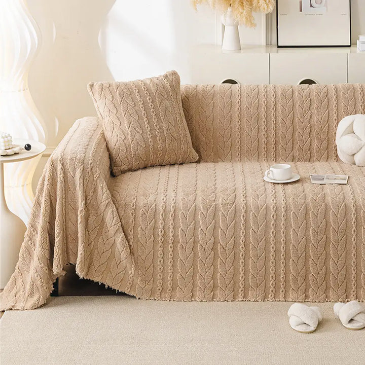 Kuscheliger Fleece Couchüberwurf, haustierfreundlich und bietet zuverlässigen Schutz vor Schmutz.
