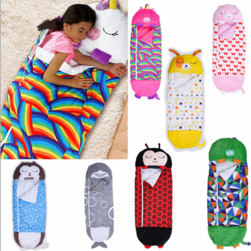 Ein von 8 Tier-Designs: Kinder 2-in-1 Schlafsack & Spielkissen, perfekt für Reisen und Kuschelstunden.