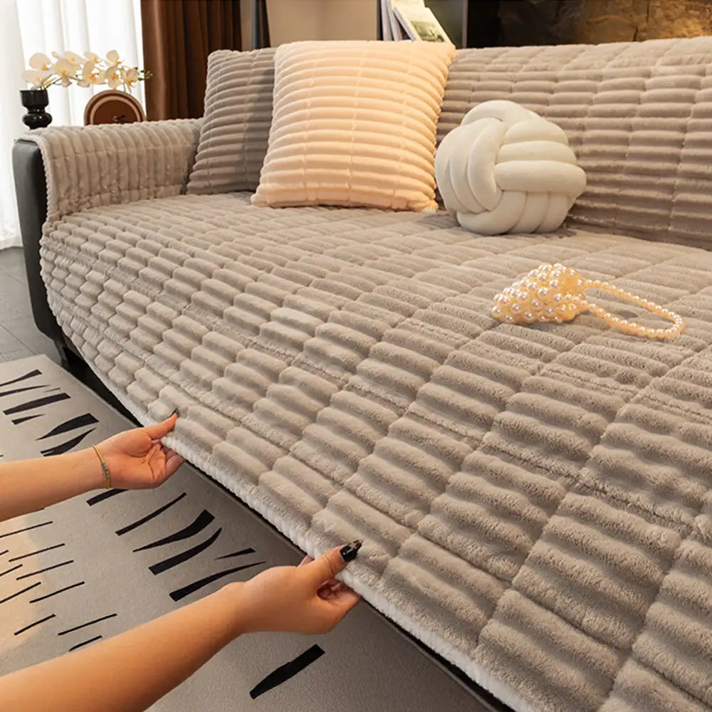 Pflegeleichter Sofa Bezug, einteilig, schmutzabweisend, moderne Dekoration.
