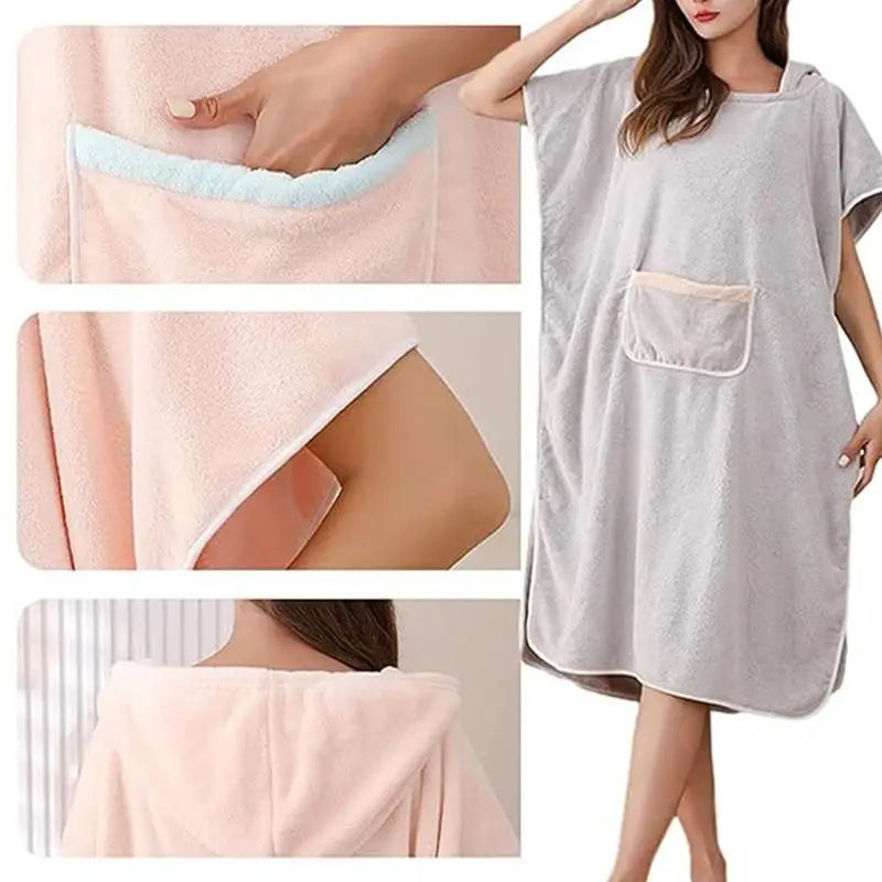 Kuscheliger Unisex Morgenmantel aus saugfähigem Material, ideal für Wärme & Komfort Zuhause.