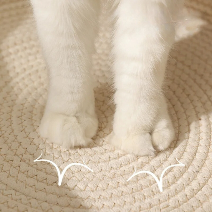 Natürliches Baumwollseil-Katzenbett, handgewebt. Gemütlicher Schlafplatz für alle Katzenrassen.