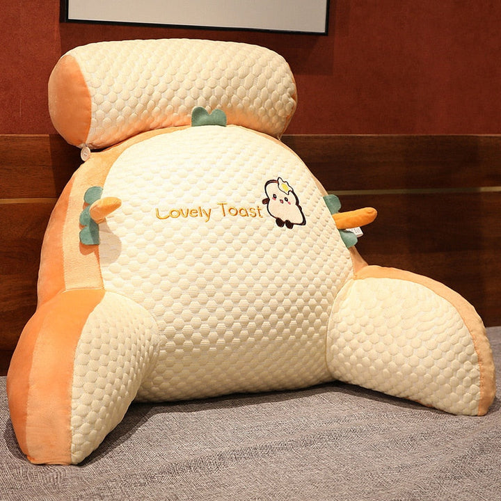 Weiches Baumwoll-Rückenstützkissen im lustigen Cartoon-Stil, ideal als Deko & für Komfort auf dem Sofa.