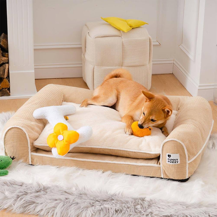 Premium Flanell Hundebett, doppel-schichtig, strapazierfähig & gemütlich, Tierbedarf.