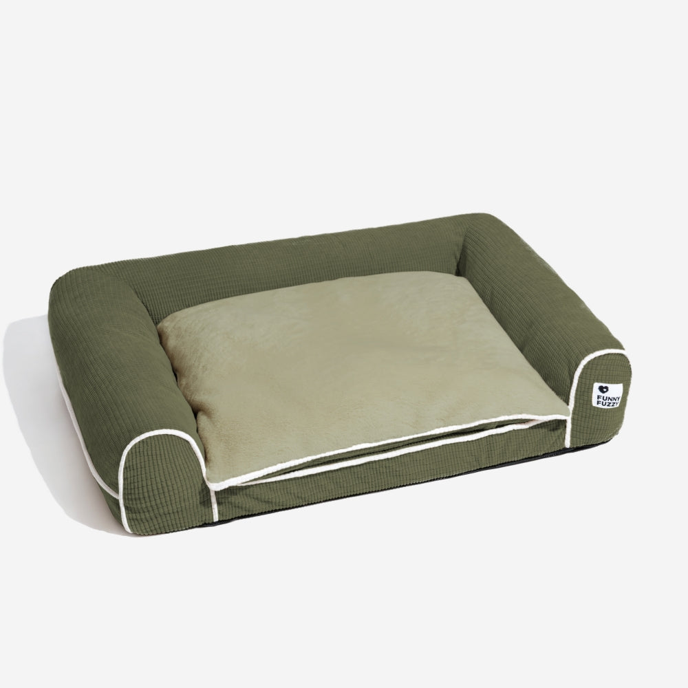 Deluxe Flanell Haustierbett, orthopädisch, passt perfekt in jede Ecke, hoher Standard.