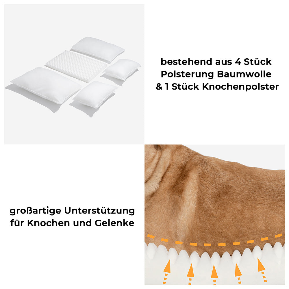 Kleines gestreiftes Katzenbett, ultra-weich und warm, perfekt für Kätzchen und kleine Katzen.