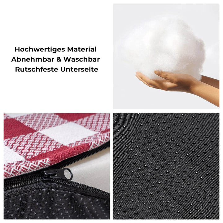 Hochwertiges Haustierbett im Schottenmuster, extra weich und gemütlich, für kleine und große Hunde.