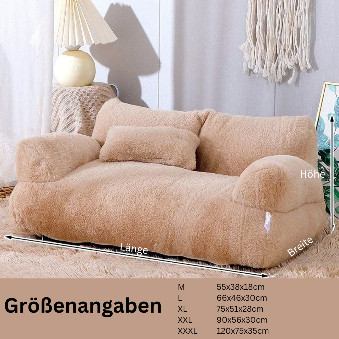Braunes Hundebett, kuschelig und stressfrei, für Geborgenheit und erholsamen Schlaf.