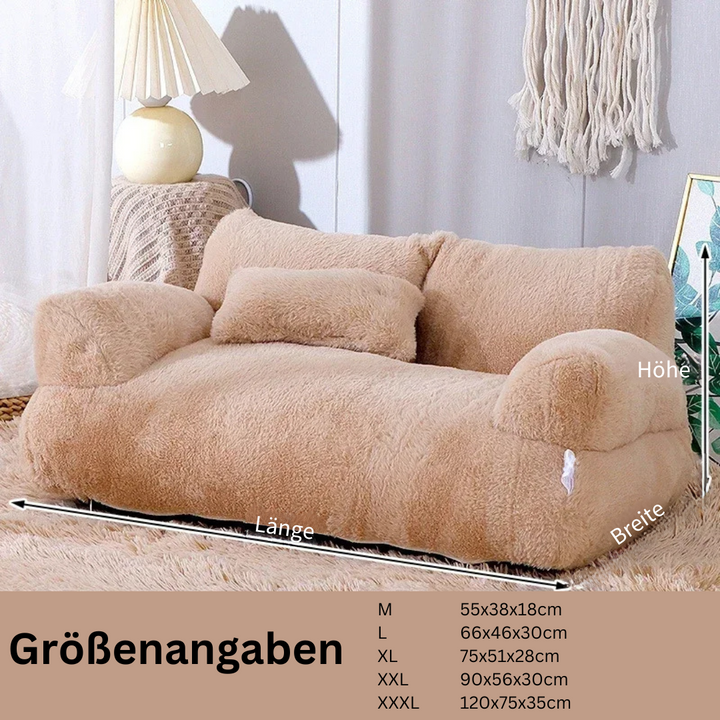 Braunes Hundebett, kuschelig und stressfrei, für Geborgenheit und erholsamen Schlaf.