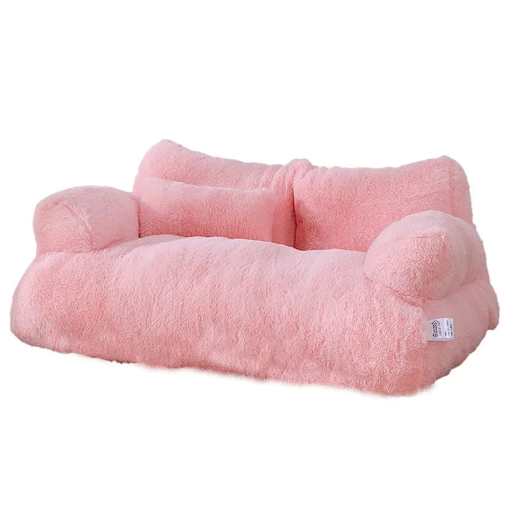 Pinkes Hundebett, gemütlich und stressfrei, für Geborgenheit der Vierbeiner.