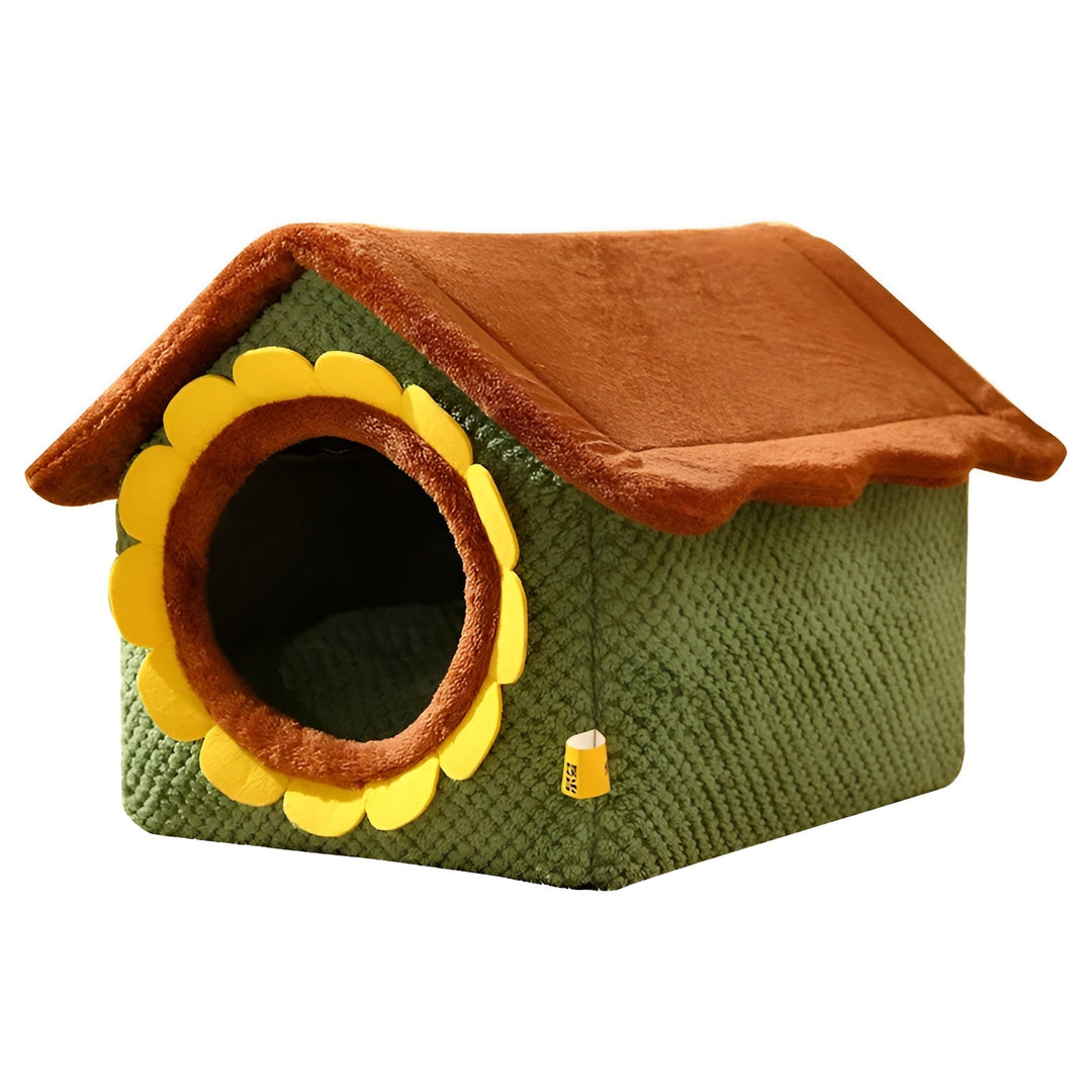 Gemütliches Katzen-Schlafzelt Indoor, ein weiches Zeltbett als Kuschelhöhle für Katzen.
