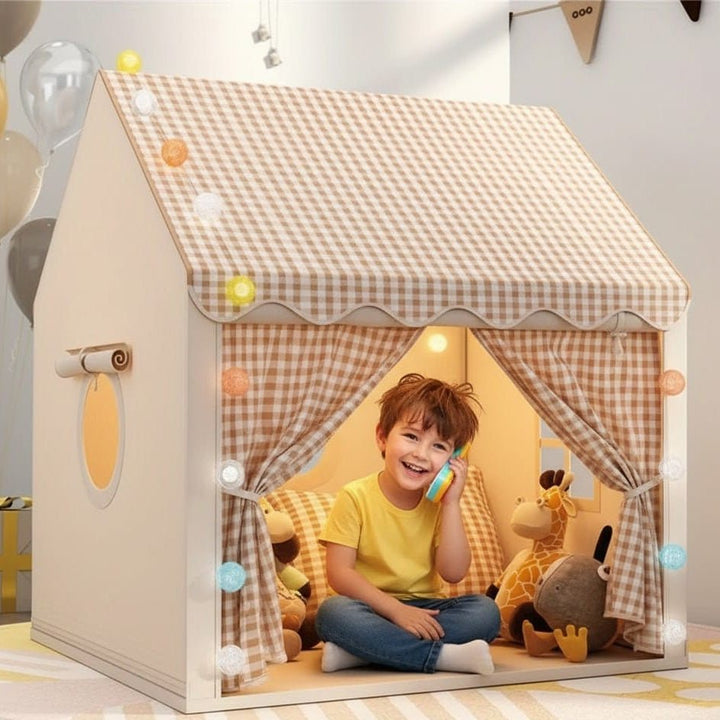 Charmantes Kinder Spielzelt für drinnen, ein vielseitiges Spielhaus und Spielzeug für jedes Kinderzimmer.