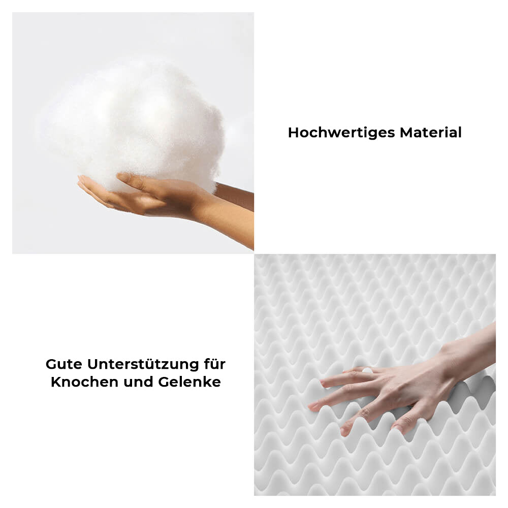 Weiches Baumwollsamt Hundebett, outdoor geeignet, für Tiefenentspannung im Freien.