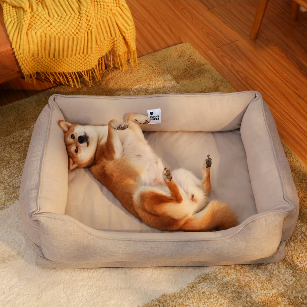 Gemütliches Outdoor Hundebett für Tiefenentspannung, weich und strapazierfähig für lange Nutzung.