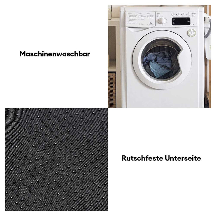 Bequemes Haustierbett aus Plüsch. Weihnachtsschlitten-Design für gemütliche Stunden.