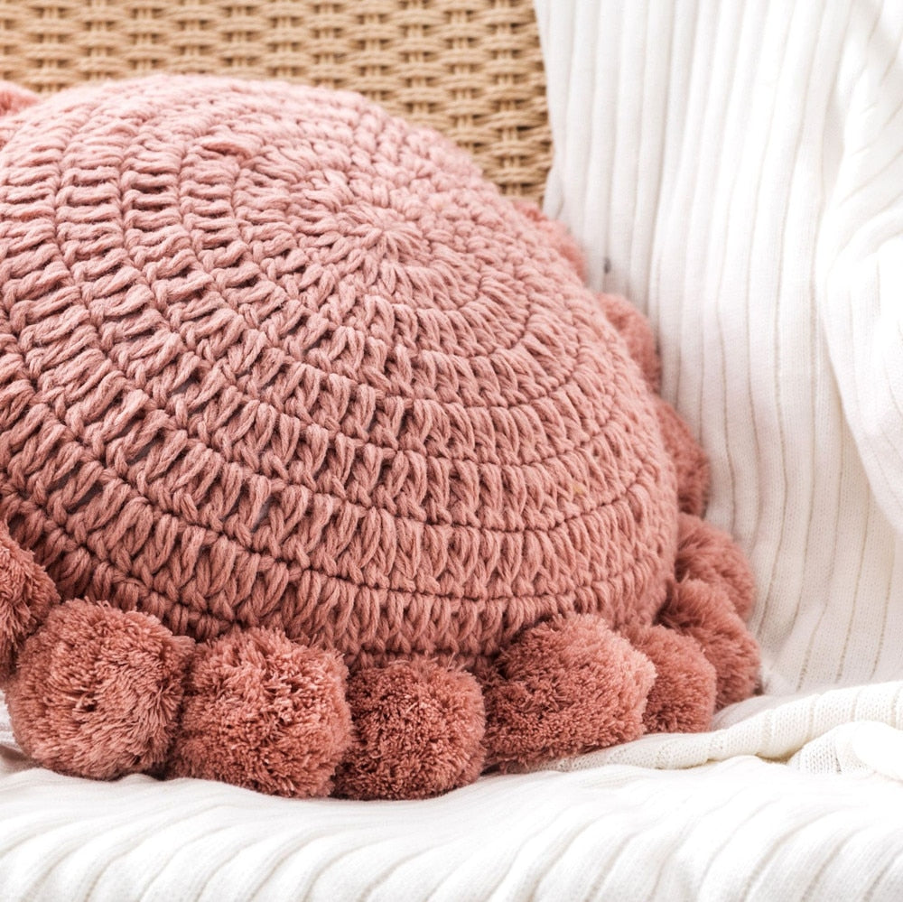 Kuscheliges Strickkissen, ideal als Sofa Kissen. Dekoration für ein gemütliches Ambiente.
