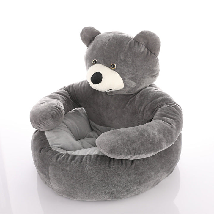 Braun verstellbares Tierbett im SnuggleBear-Stil. Optimaler Tierkomfort für entspannte Hunde & Katzen zuhause.