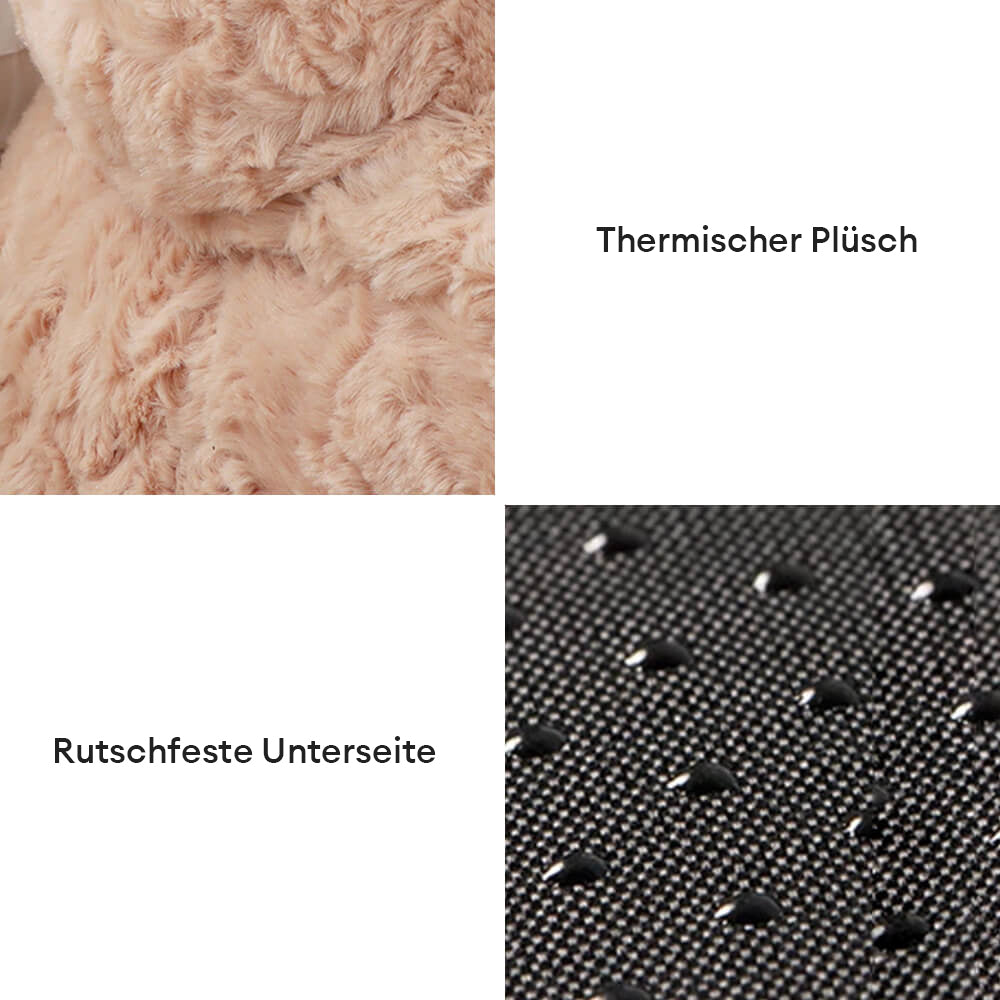 Luxuriöses Hundebett, warm & weich. Mit stützendem Rand & Kaninchenfellimitat. Voll waschbar für Hygiene.