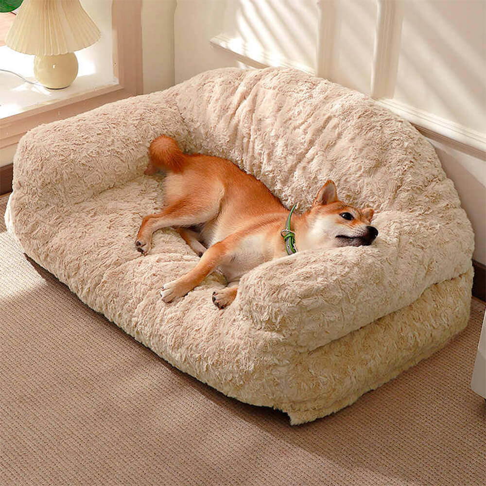 Modernes & robustes Tierbett, Schlafsofa für Hunde & Katzen. Gemütlich, stützend & pflegeleicht.