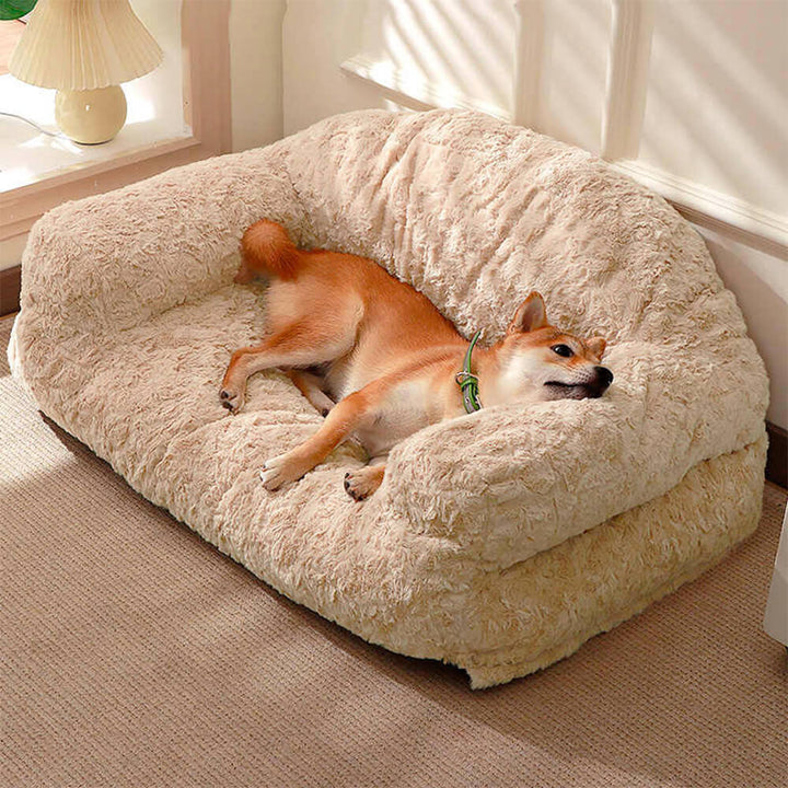 Modernes & robustes Tierbett, Schlafsofa für Hunde & Katzen. Gemütlich, stützend & pflegeleicht.