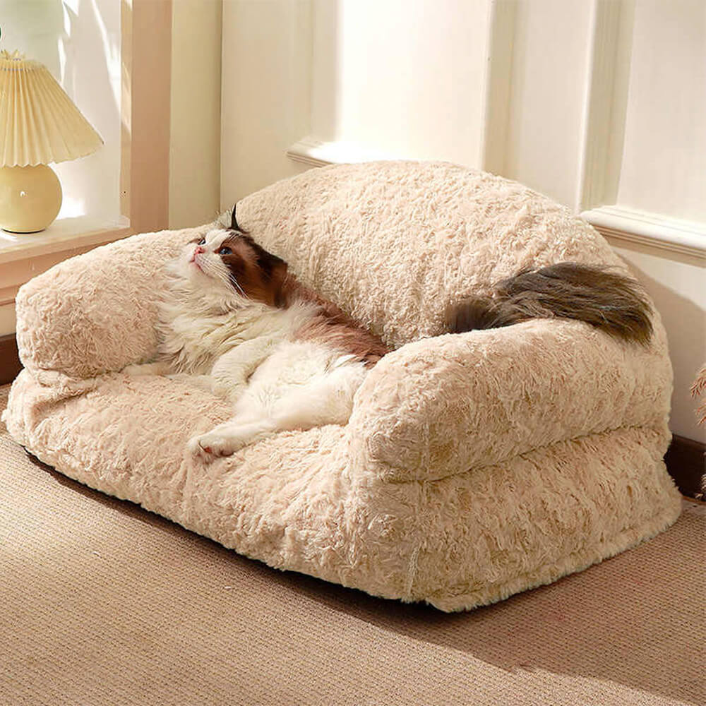 Premium Tierbett, waschbares Schlafsofa für Hunde & Katzen. Stützend, gemütlich & fördert Haustierkomfort.
