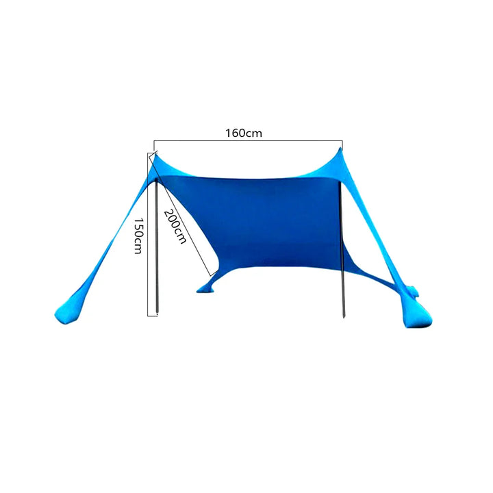 Outdoor Camping Strandmuschel mit zuverlässigem UPF50+ Sonnenschutz, winddicht und wasserdicht.