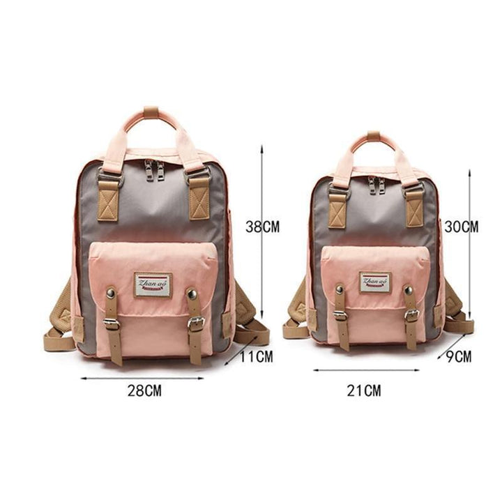 Eleganter Vintage Damen Schulrucksack, wasserdicht, ideal für Uni, Büro & als Reiserucksack, organisiert.