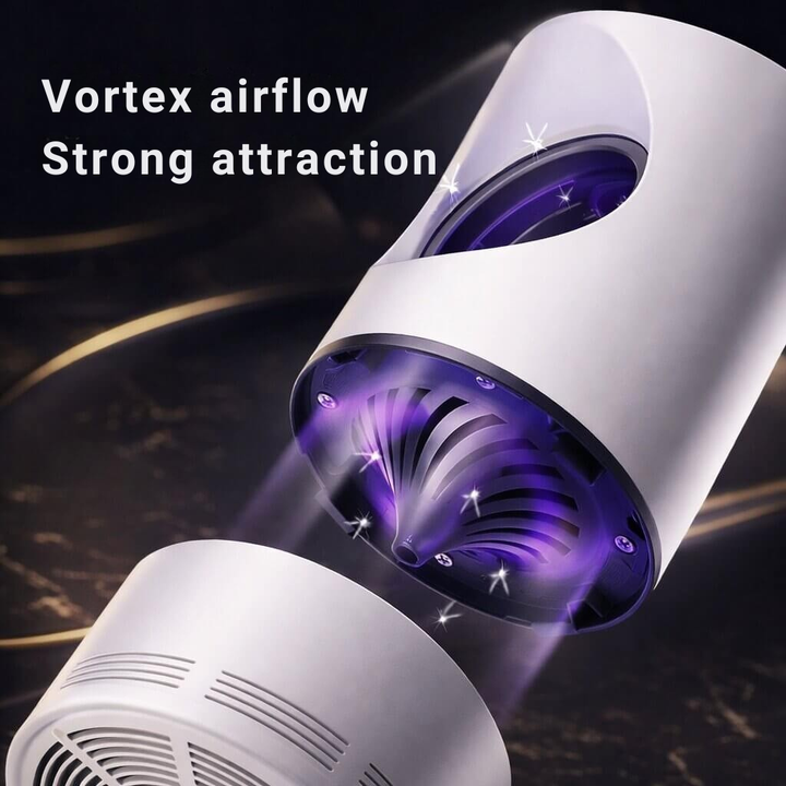 Wetterfeste UV Mückenlampe für Terrasse & Garten. Geräuscharme, effektive Fliegenfalle im Sommer.