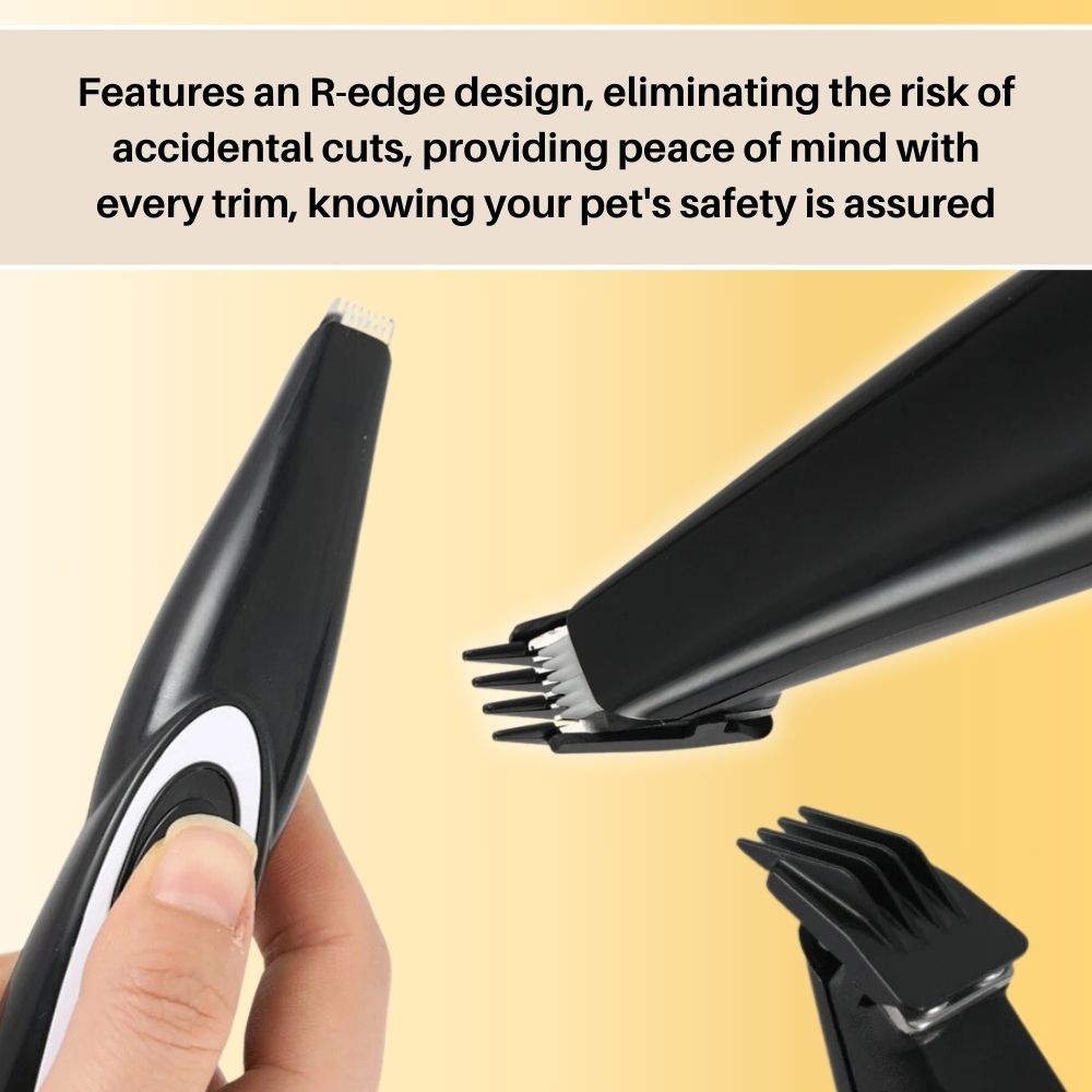 Scharfe, sichere Präzisionsklinge des Haustier Trimmers für detailreiche und effektive Fellpflege.