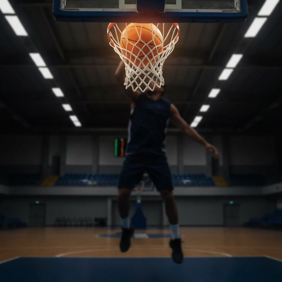 Spezieller Schaumstoff-Basketball, leise, ideal für Dribbeltraining im Haus. Verbessere deine Skills geräuschlos.