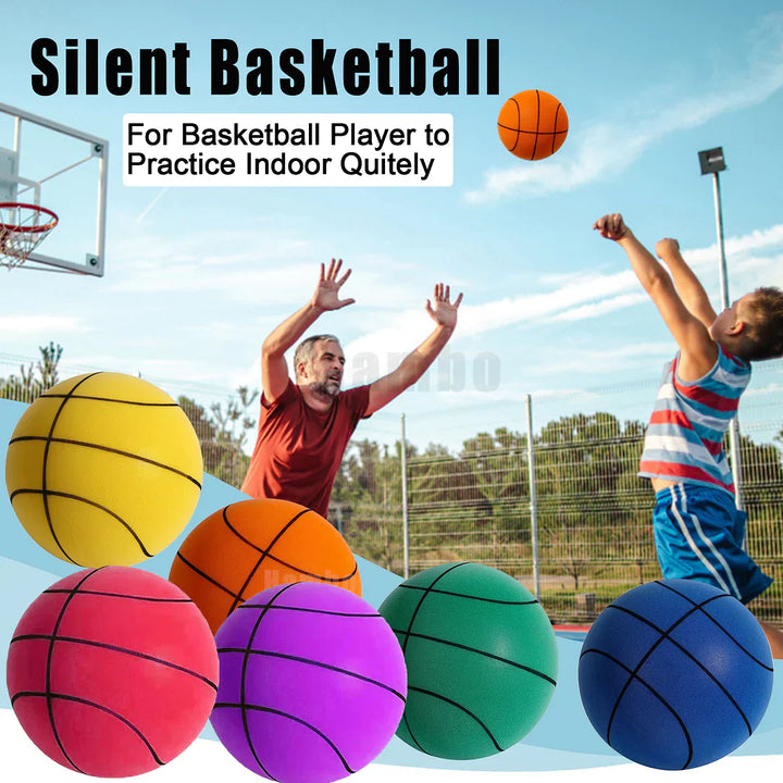 Wivaro geräuschloser Trainingsball für geräuscharmes Basketballspiel drinnen, blau.