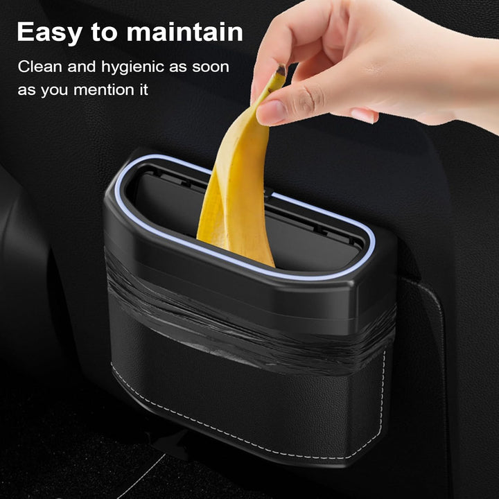 Kfz-Zubehör: Geruchsdichter Abfallbehälter mit integriertem Touch-Licht für optimale Hygiene.