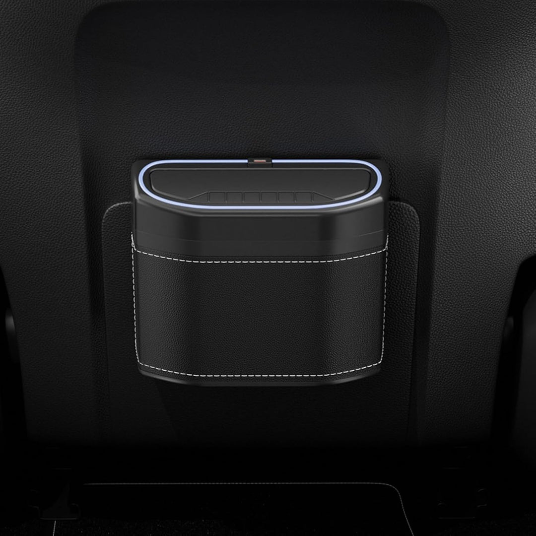 Auto-Mülleimer geruchsdicht, mit Touch-Licht für mehr Komfort und Sauberkeit im Fahrzeug.