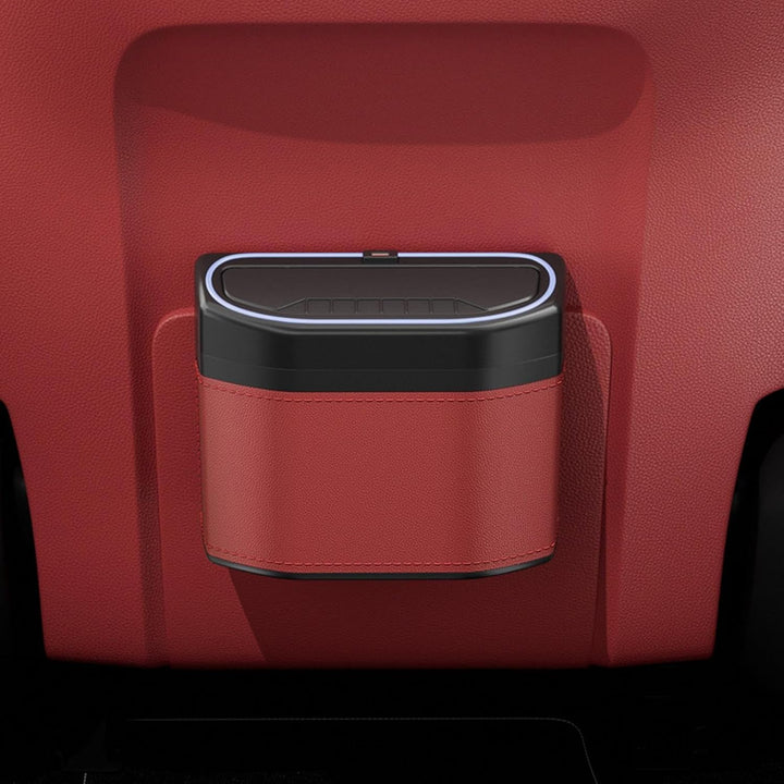 Fahrzeugzubehör: Geruchsdichter Auto-Mülleimer mit Touch-Licht für Sauberkeit unterwegs.