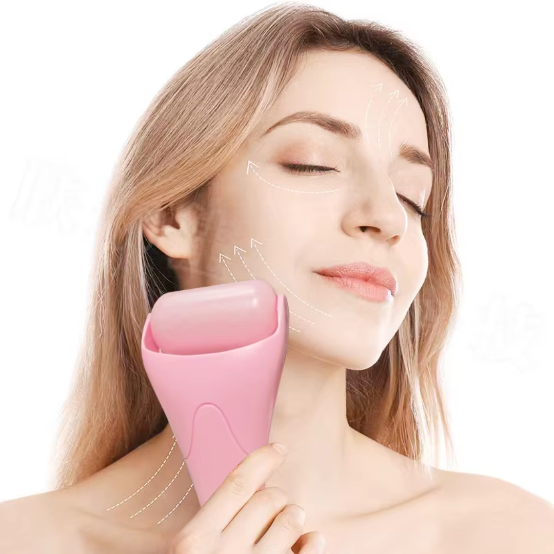 Gesichts-Ice-Roller für eine intensive Kühlung, ideal bei Schwellungen und zur Faltenlinderung.