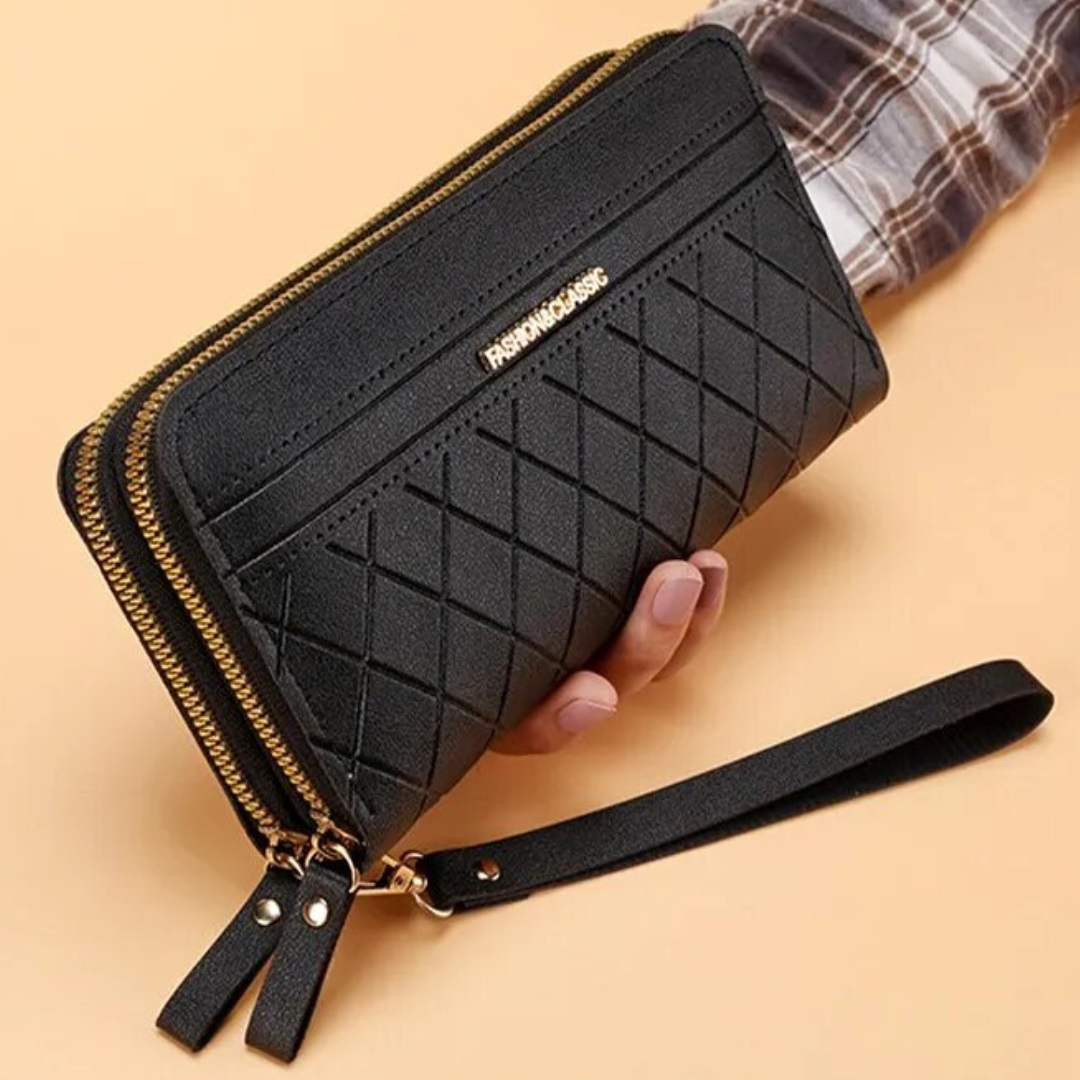 Stilvolles gestepptes Portemonnaie für Damen und Herren, bietet sicheren Platz für Essentials, ein tolles Accessoire.