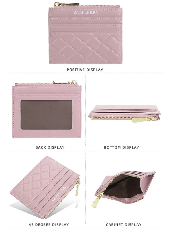 Mini-Geldbörse gesteppt, Unisex, platzsparend und ideal für die Hosentasche.
