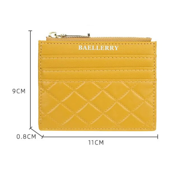 Hochwertiger gesteppter Kartenhalter, unisex, perfekt zur sicheren Kartenorganisation.